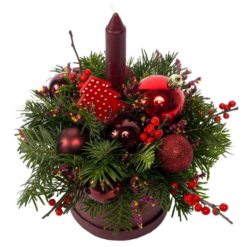 Red in Spruce Box Arrangement-Extra Small (5 stems) & Small (10 stems) & Regular (15 stems) & Medium (20 stems) & Large (25 stems) & Extra Large (35 stems) & Luxury (45 stems)-Burgundy Box & Black Box & Green Box & Gray Box & Cream Box-Hat Box & Heart Box