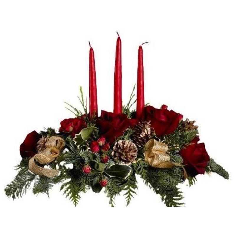 Red with Gold Centerpiece