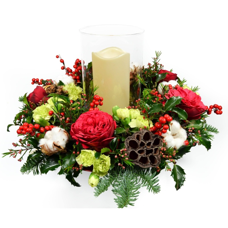 Roses and Carnations Centerpiece