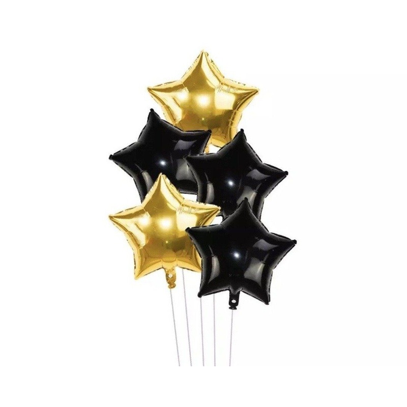 Set Luxe Star Foil Balloon (5x 18inch)