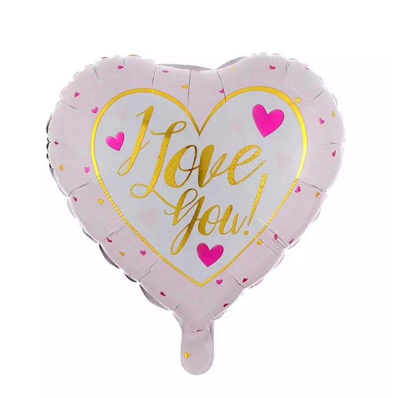 Gold I Love You Heart Balloon  (18 inch)