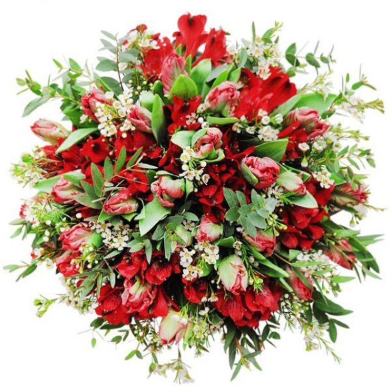 Red Wish Bouquet-Medium (20 stems) & Large (30 stems) & Extra Large (40 stems) & Luxury (50 stems) & Glamour (60 stems) & Exclusive Glamour (70 stems) & Premium (80 stems) & Premium Extra (100 stems) & Deluxe (120 stems)