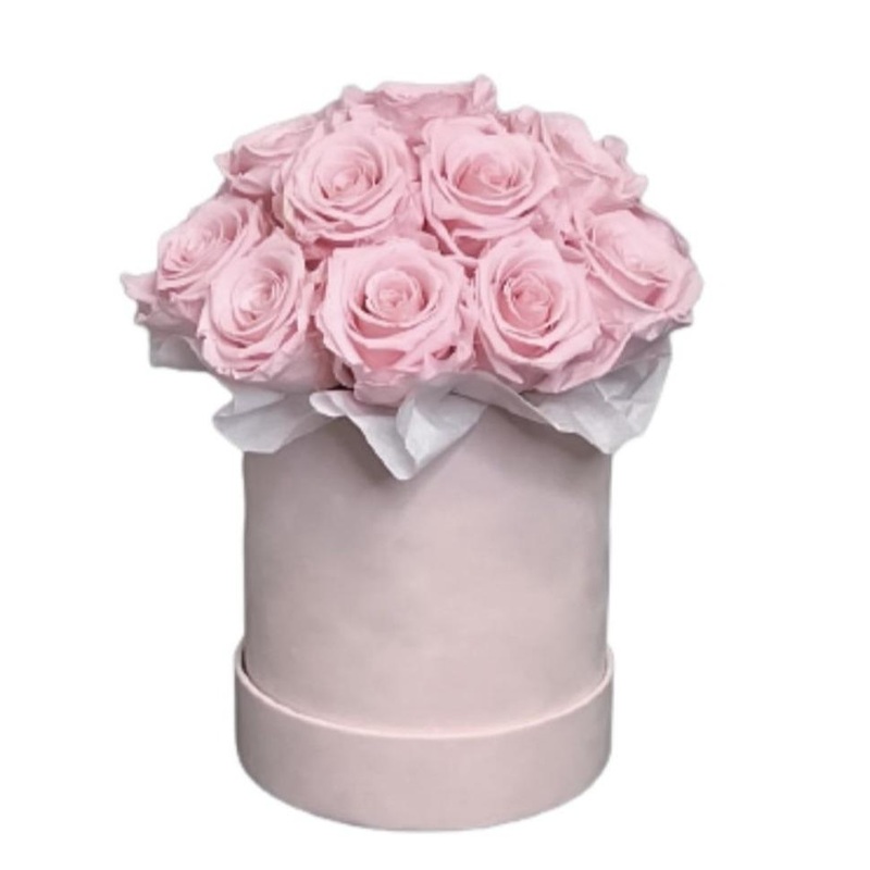 Infinity Roses Hat Box – Rose Head  5cm