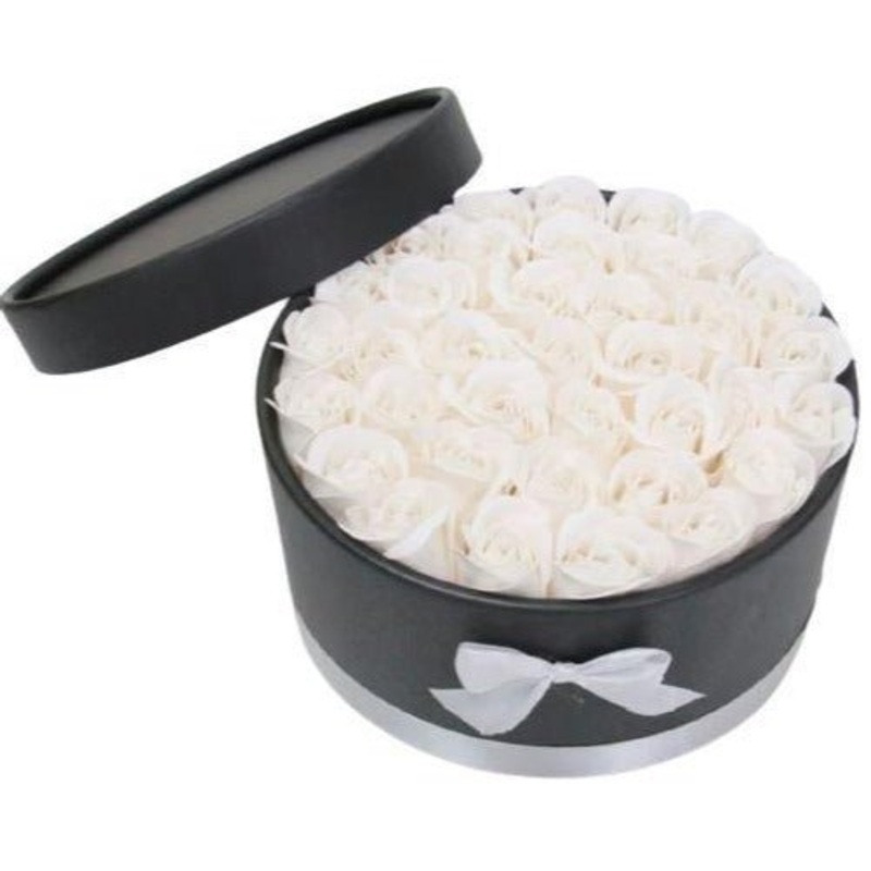 Infinity Roses Round Closed Box – Rose Head  2cm