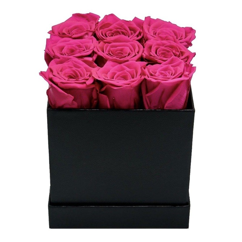Infinity Roses Square Box – Rose Head  3,5 cm