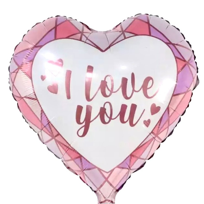 Pink Balloon I Love You Helium (18 inch)