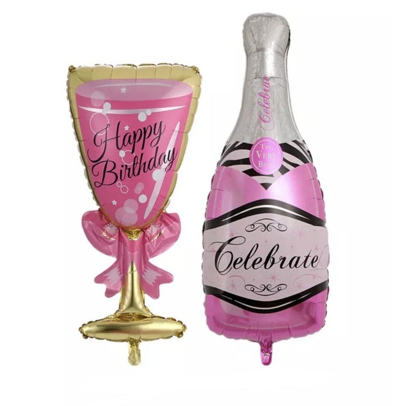 Pink Champagne Suit and a Glass of Balloon