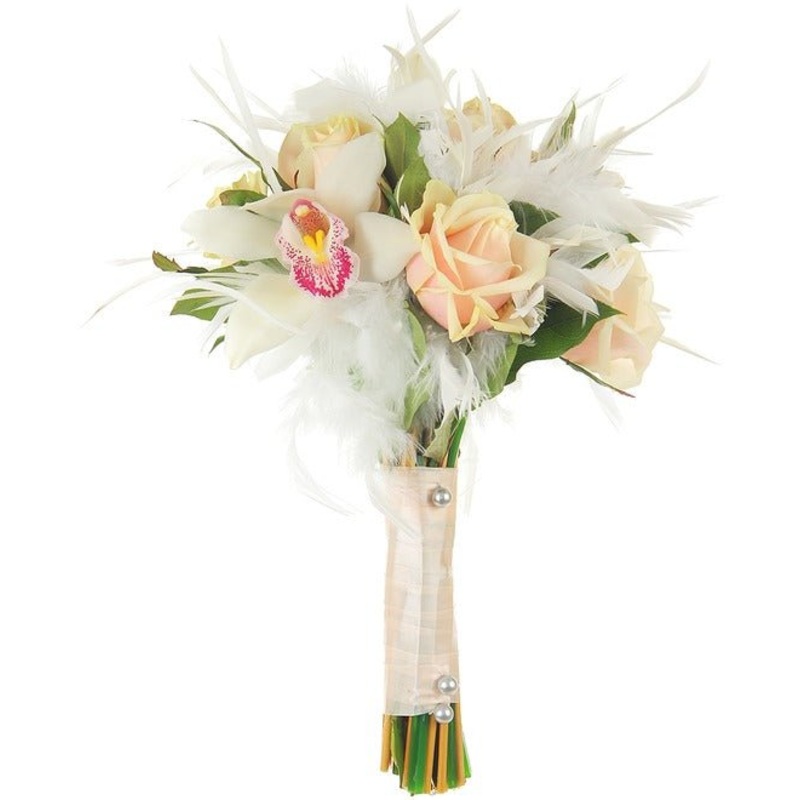 Blooming Feathers Bridal Bouquet