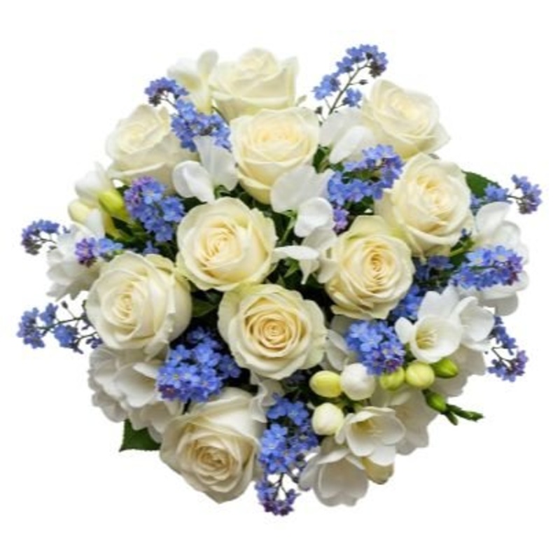 Bouquet of Roses and Sweet Pea and Freesias