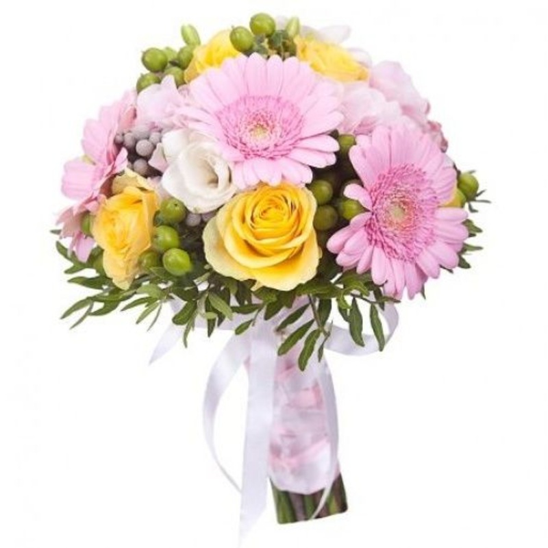 Cheerful Bridal Bouquet-Extra Small ( 15 stems) & Small (20 stems) & Medium (25 stems) & Regular (30 stems) & Large (35 stems) & Extra Large (40 stems)