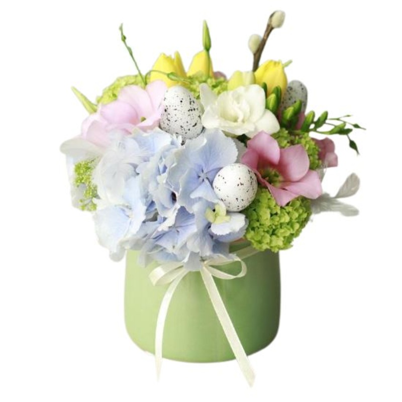 Easter Delicate Flowers Box-Small (10 stems) & Medium (20 stems) & Large (30 stems) & Luxury (45 stems) & Glamour (60 stems)-Hat Box & Square Box & Heart Box & Rectangle Box-GREEN BOX & BLACK BOX & CREAM BOX & PINK BOX