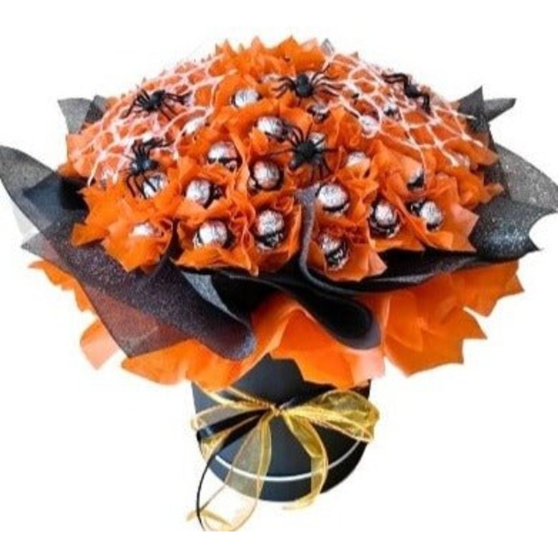 Halloween Chocolate Box-Small (16 Chocolate) & Medium (24 Chocolate) & Large ( 30 Chocolate) & Extra Large ( 40 Chocolate) & Luxury (50 Chocolate) & Exclusive (60 Chocolate) & Glamour (80 Chocolate) & Exclusive Glamour (100 Chocolate)-Dark 70% Chocolate L