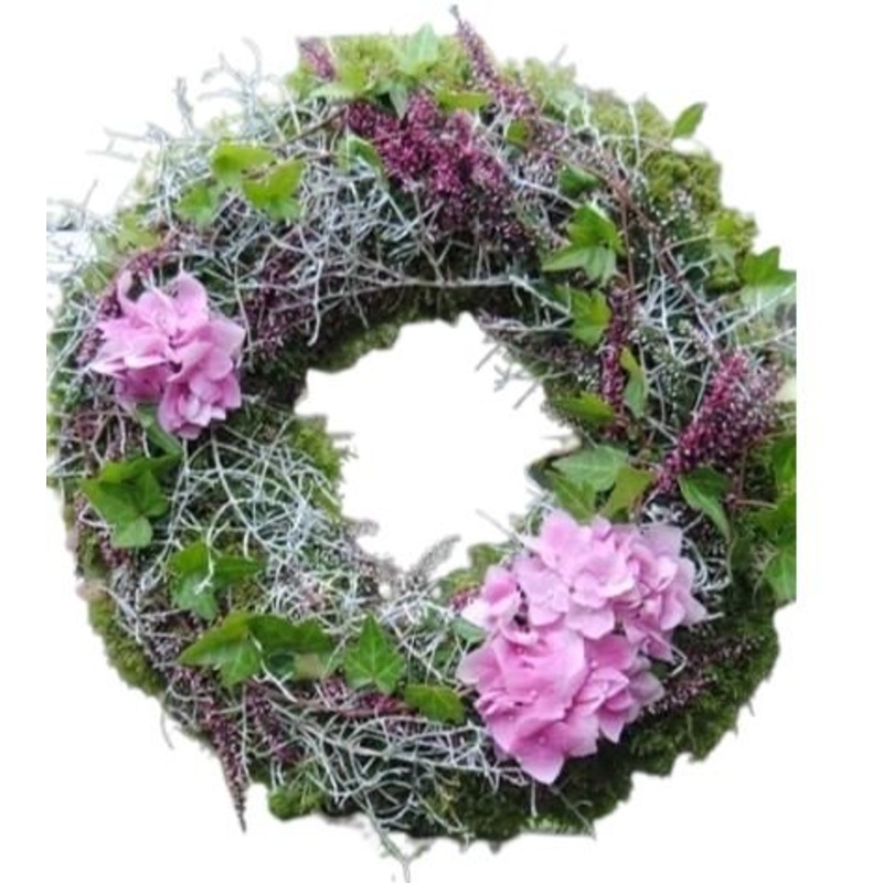Hydrangea and Heather Door Wreath