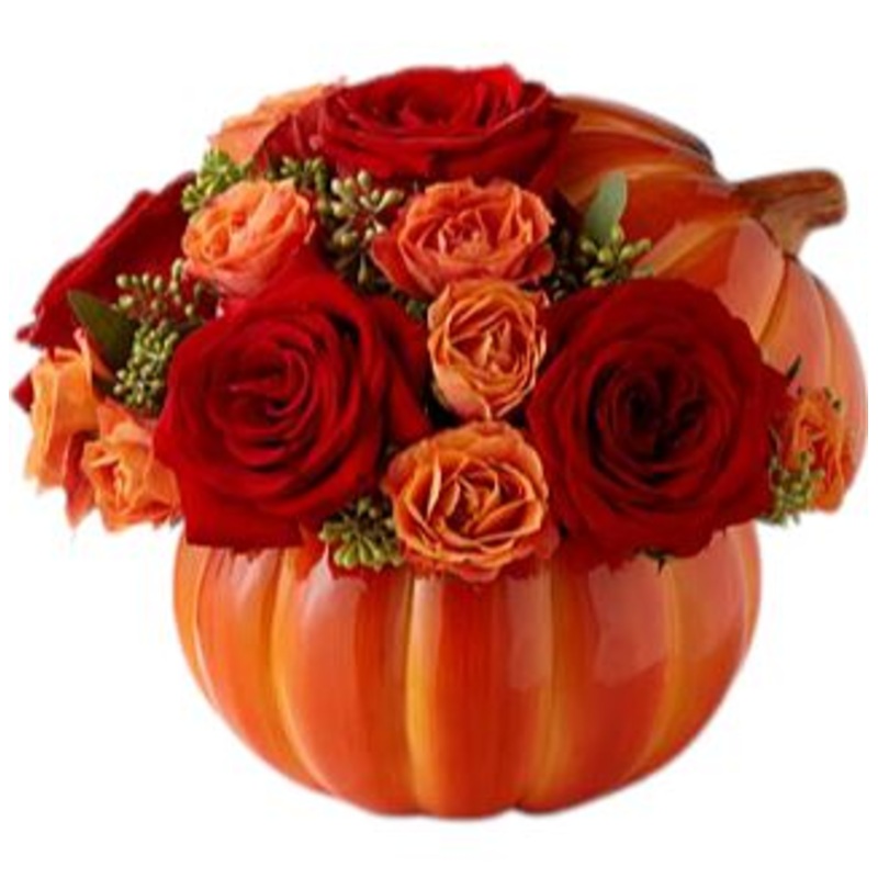 Orange and Red Charm Pumpkin