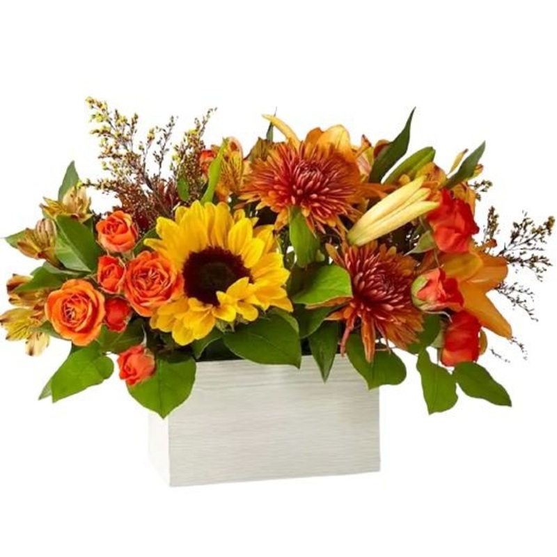 Orange and Yellow Autumn Flower Box