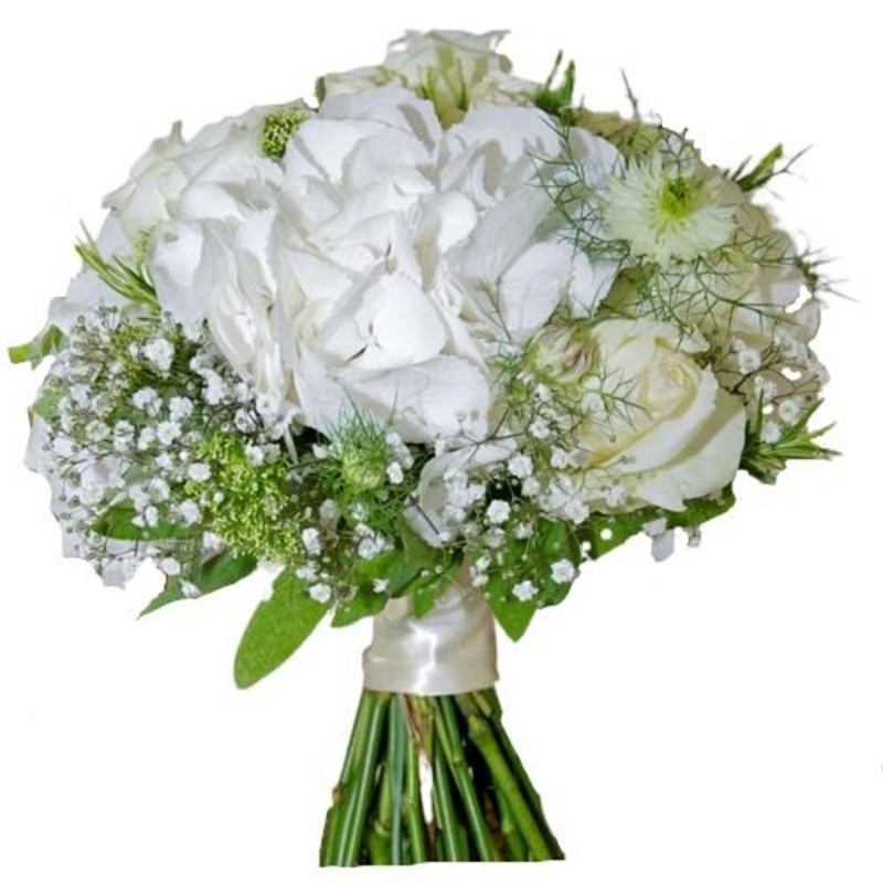 Pure White Bridal Bouquet-Medium (20 stems) & Large (25 stems) & Extra Large (30 stems) & Luxury (35 stems)