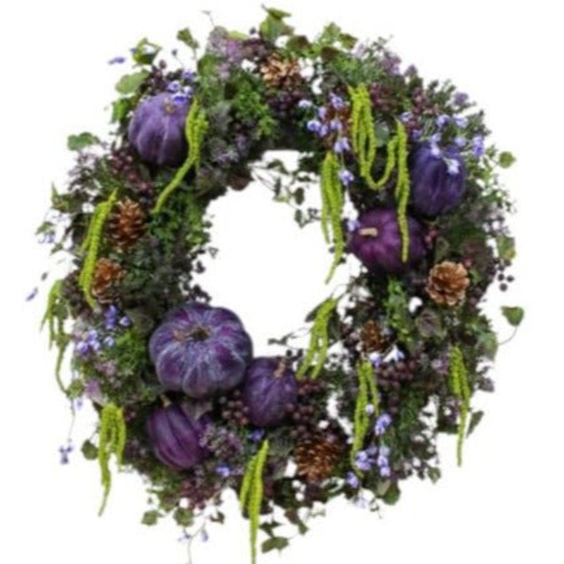 Purple Pumpkin Vintage Wreath-36cm  (14 inch) & 42cm (16 inch) & 52cm (22 inch)