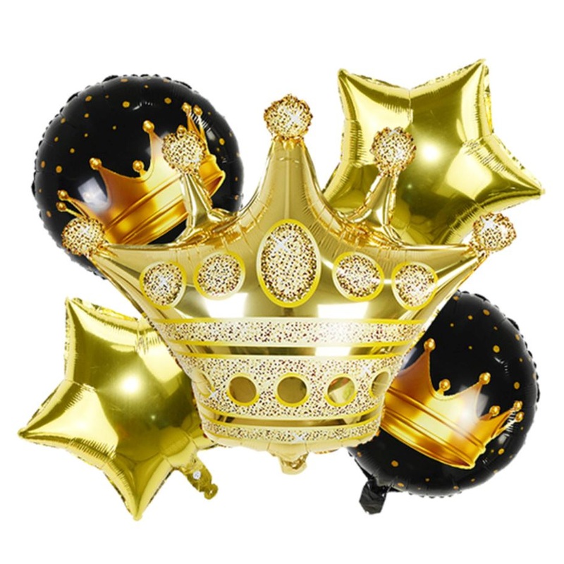 Wonderful Gold and Black Gift Balloon Set