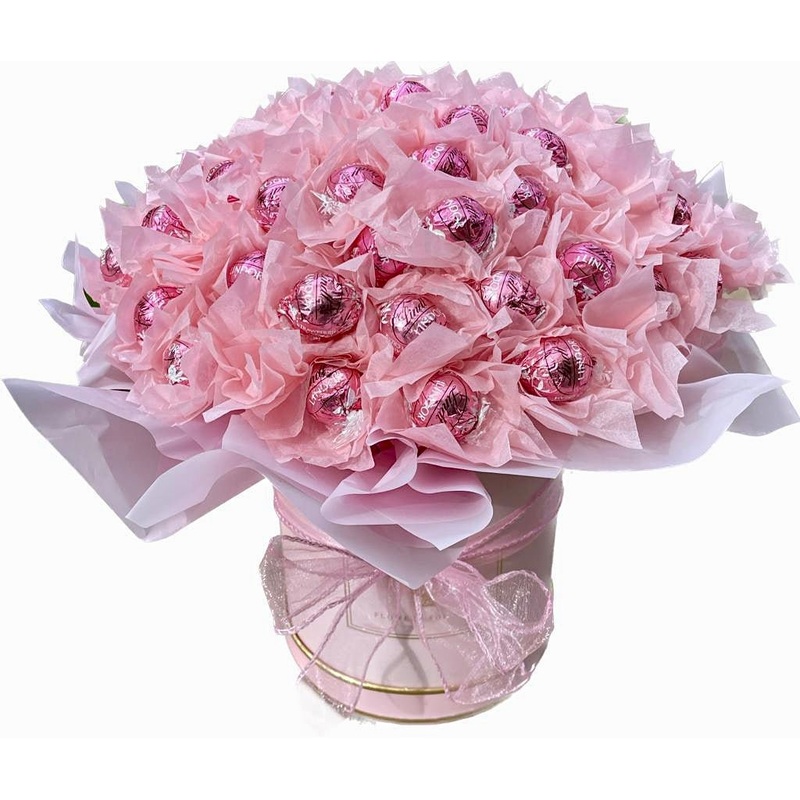 Chocolates in Box with Light Pink Wrapper