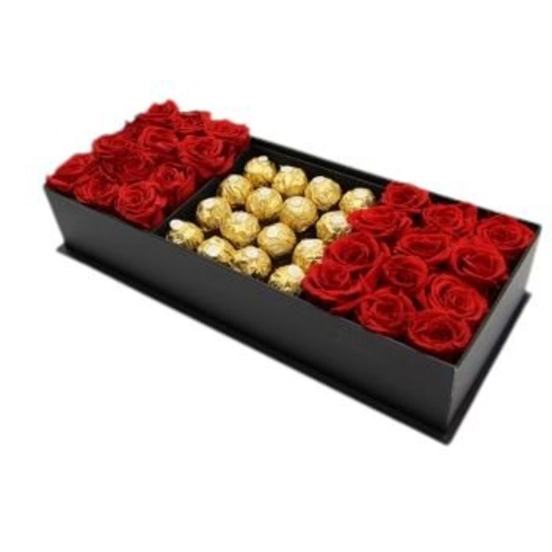 Just For You Roses and Chocolate Box