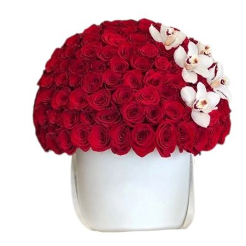Luxury Roses with Birds Box-Small (45 stems) & Regular (60 stems) & Large ( 80 stems) & Extra Large (100 stems) & Luxury (120 stems) & Glamour (140 stems) & Exclusive Glamour (160 stems) & Premium (180 stems) & Premium Extra (200 stems) & Deluxe (220 stem