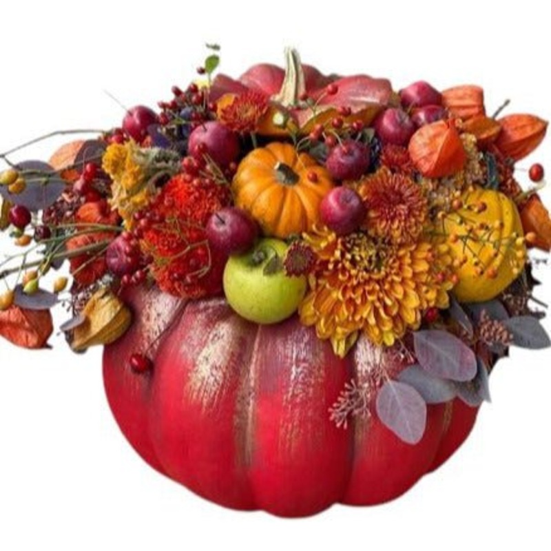 Spectacular Red Pumpkin Arrangement