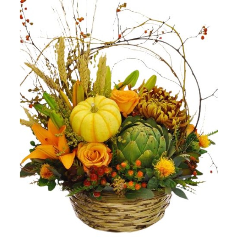 Spicy Halloween Basket-Small (15 stems) & Regular (20 stems) & Large (30 stems) & Extra Large (40 stems) & Luxury (50 stems)-Natural Basket & Black Basket & Orange Basket & White Basket