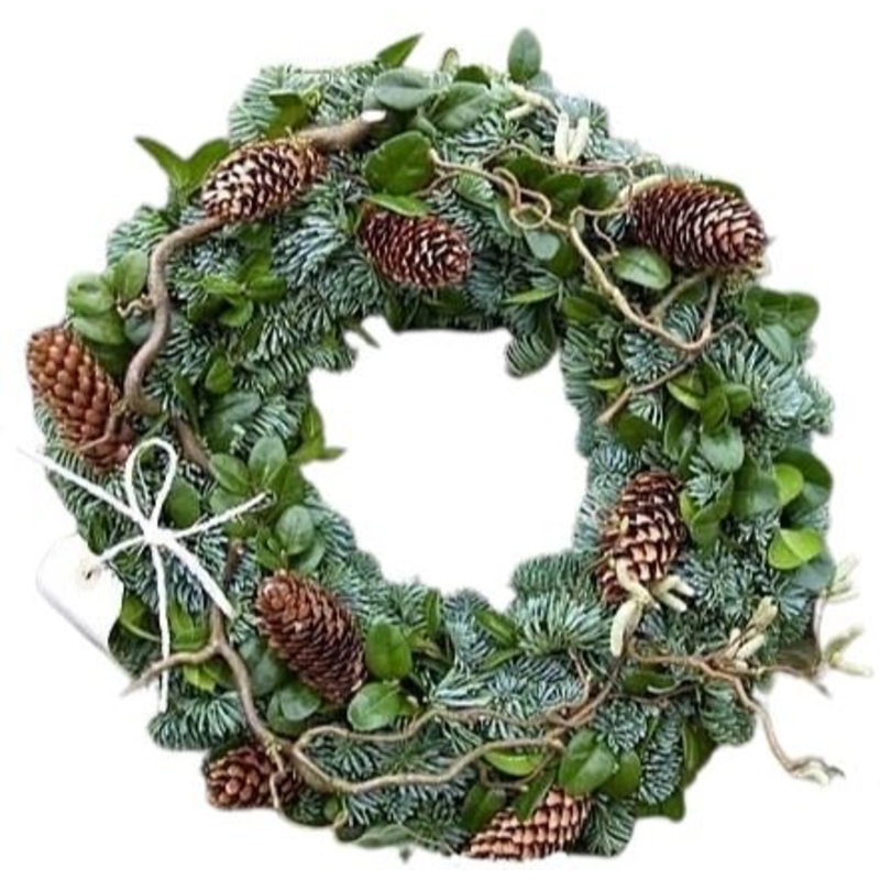 Woodland Christmas Wreath with Cones