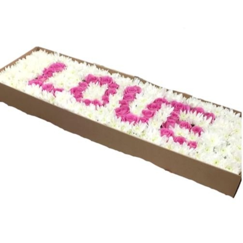 Chrysanthemum and Roses Love Words Box