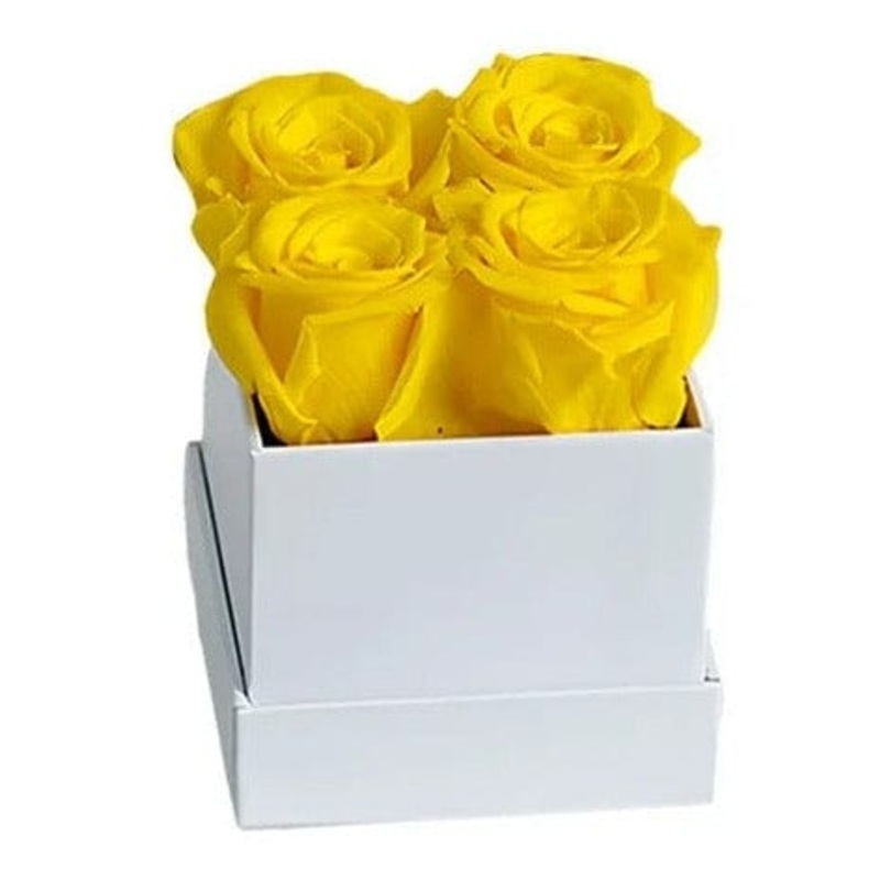 Infinity Roses Luxury Square Box –  Rose Head  7cm