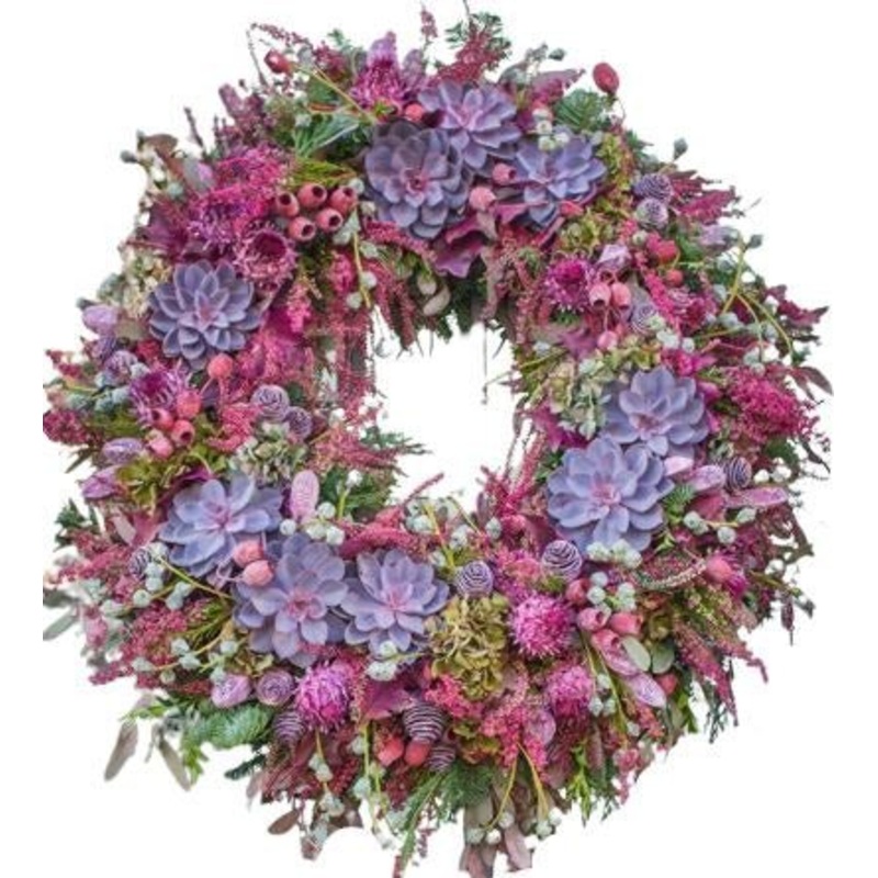 Pink Tone Autumn Wreath-36cm  (14 inch) & 42cm (16 inch) & 51cm (20inch)