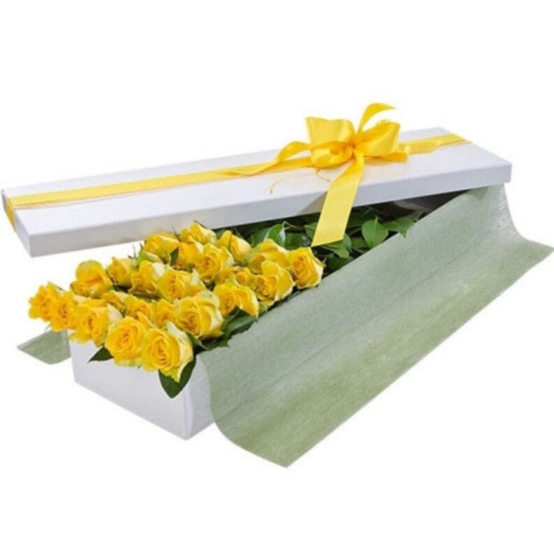 Two Dozen Yellow Roses Luxury Box