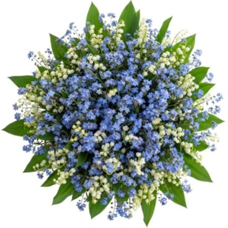 Blue Forgot Me Not and Convallaria Bouquet