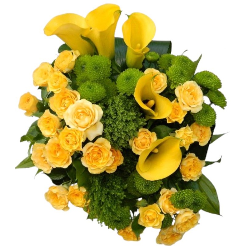 Charming Yellow and Green Bouquet