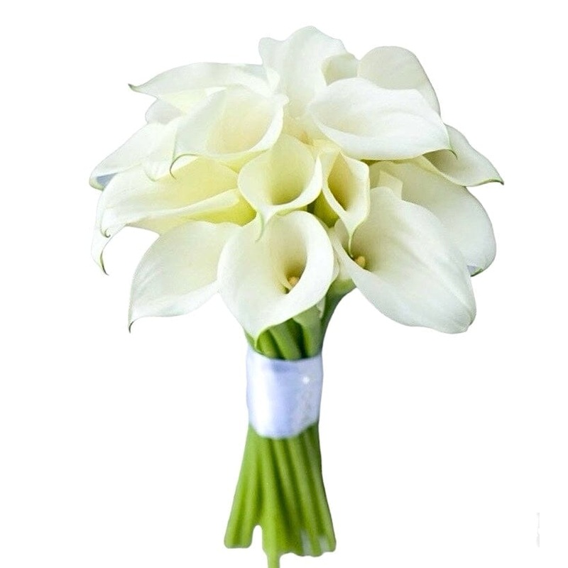 Classic White Calla Lily Bridal Bouquet