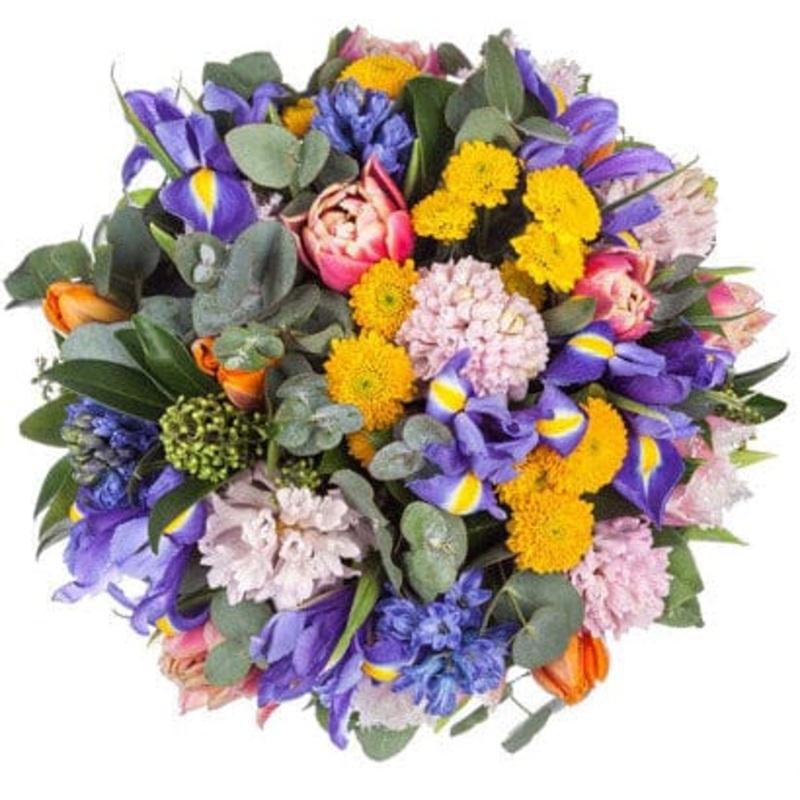 Vibrant Spring Bouquet-Extra Small (25 stems) & Small (30 stems) & Regular (35 stems) & Medium (40 stems) & Large (45 stems) & Luxury (50 stems) & Glamour (65 stems) & Exclusive Glamour (80 stems) & Premium (100 stems) & Premium Extra (120 stems)