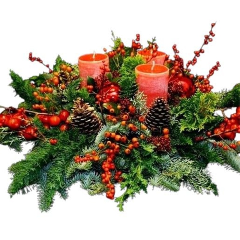 Bright Orange Holiday Ceneterpiece