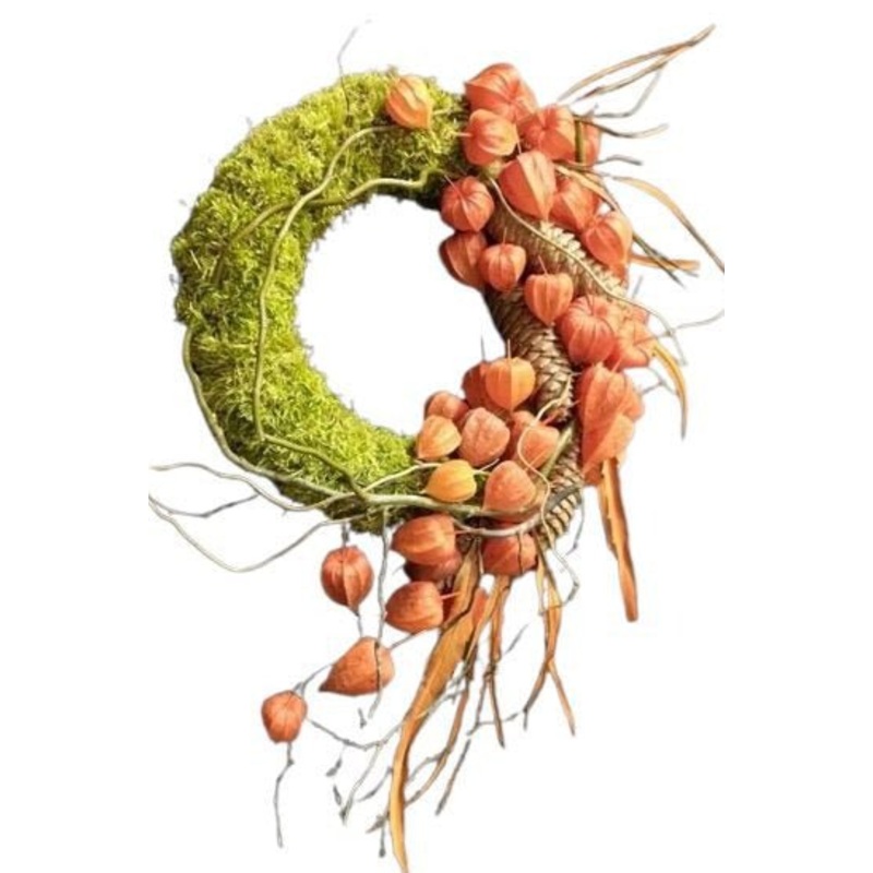 Chinese Lanterns Art Door Wreath