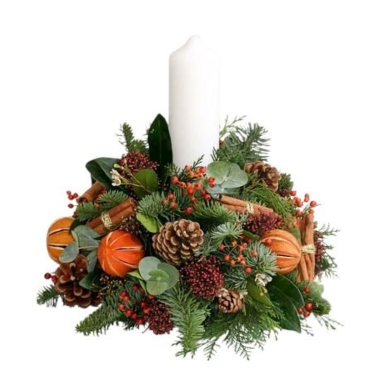 Orange and Berries Holiday Centerpiece