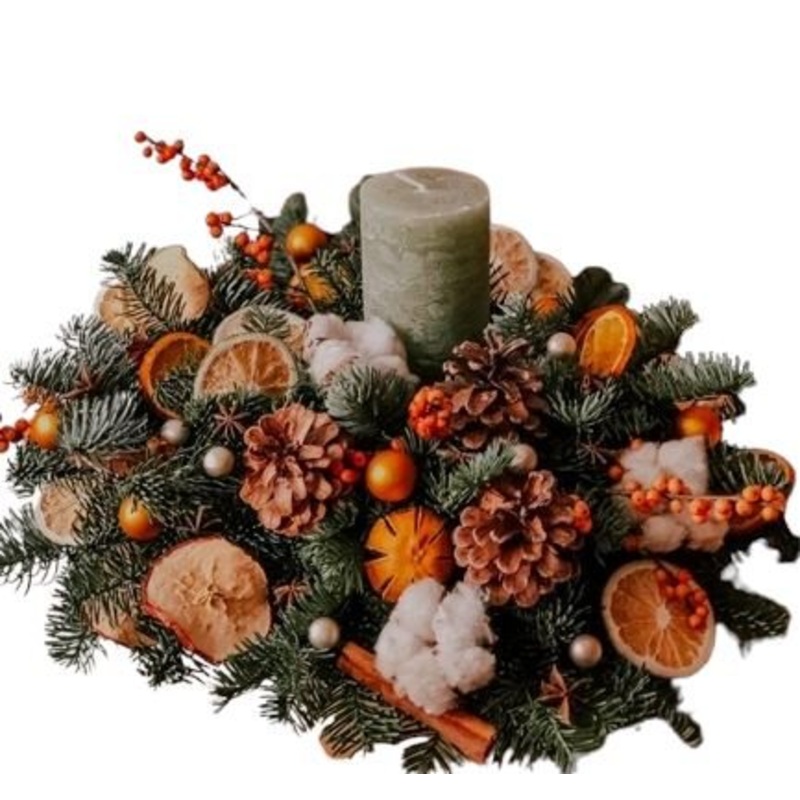 Orange and Green Magic Centerpiece