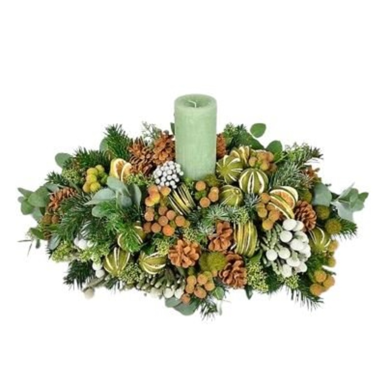 Pastel Green Chrismas Centerpiece