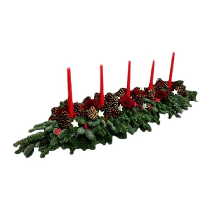 Rafined Red Christmas Centerpieces