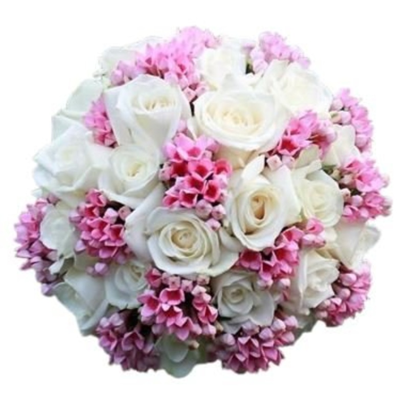 Bouquet of Roses and Pink Bouvardia