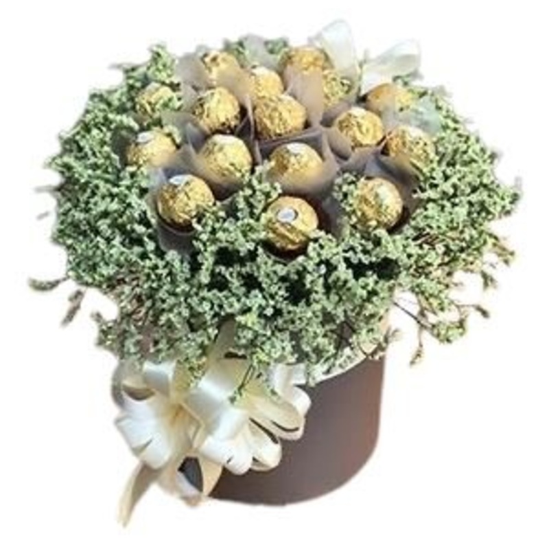 Cute Box Of Chocolate and Limonium