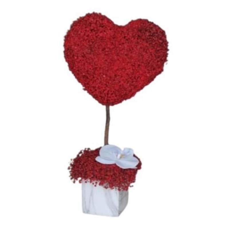 Romantic Gypsophila Heart Arrangement