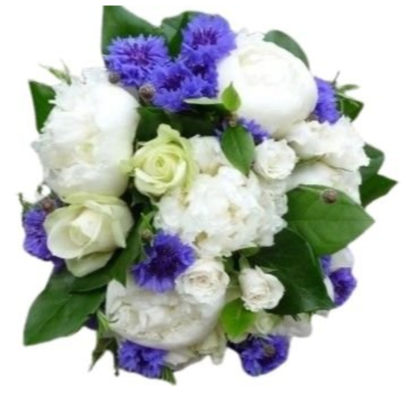Beauty of White and Blue Bouquet