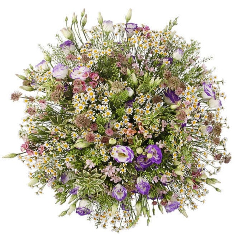 Bouquet of Daisy Tanacetum with Duo Lisianthus