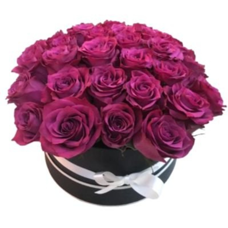Charm Bluberry Roses Box-Small (10 stems) & Medium (15 stems) & Regular (20 stems) & Large (30 stems) & Extra Large (40 stems) & Luxury (50 stems) & Glamour (60 stems) & Exclusive Glamour (80 stems) & Premium (100 stems) & Premium Extra (120 stems) & Delu