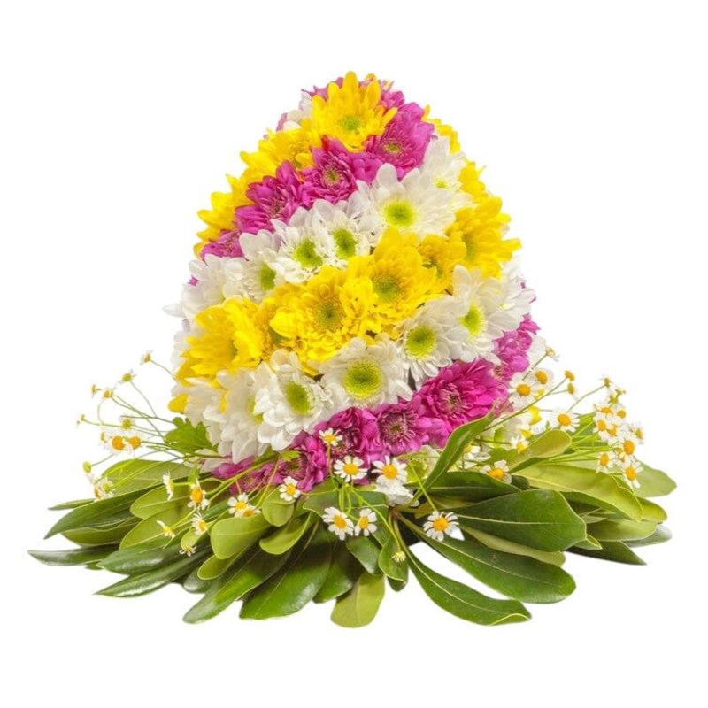 Funy Fresh Flowers Egg Arangement