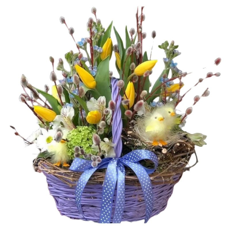 Lovely Easter Basket of Flowers